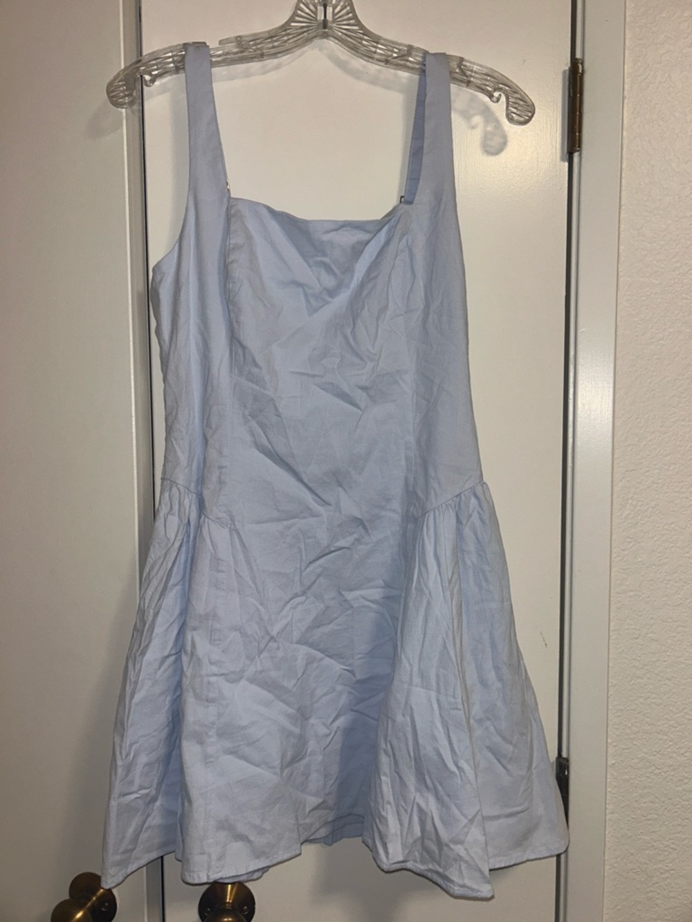 Abercrombie Light Blue Sleeveless drop waist Mini Dress